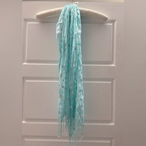 Teal and Silver Scarf
